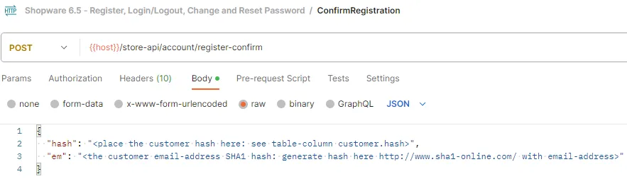 Call to POST/account/register-confirm