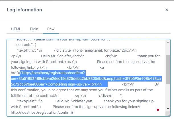 Double opt-in URL